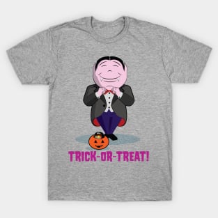 Cute Kid's - The Boo Crew - Cartoon Monsters - Trick or Treat - Handsome Vlad T-Shirt